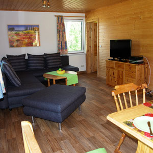 Schlaf- Wohnbereich, Ferienhaus am See, Mecklenburg Vorpommern