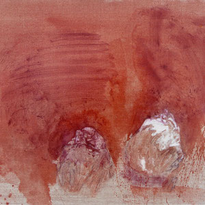 Humeur violette, 1992, colle de peau colorée et huile sur toile, 89 x 116 cm, Collection particulière, France.