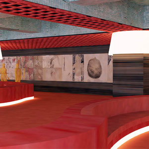 2011 - 展示厅设计方案，大型多折画，Fabre & Speller architectes建筑师事务所，北京，中国