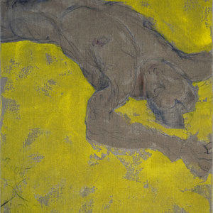 Adis Hodzic之习作，2005，粉笔及彩色皮胶，于画布, 116 x 89 cm