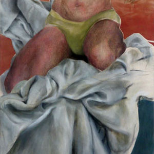 Hommage à son frère Alvaro, 2015 – 2017, pastel et huile sur toile, 287 x 77 cm