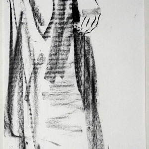 素描，2006，炭笔于素描纸，65 x 50 cm