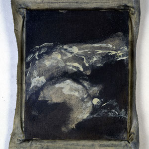 对Alain Resnais（亚伦•雷奈）的致意，1992，涂料、皮胶，于钉在30 x 24 cm 画框上的画布，并四周溢出画框2至3cm, 私人收藏, 巴黎