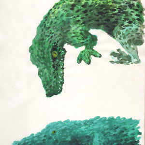Crocodiles / aquarelle