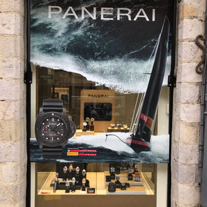 Panerai / visuels pour vitrine et PLV à partir d'une charte existante
