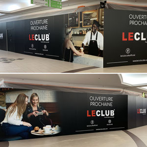 Le Club / visuel pour adhésivage de palissade à partir d'une charte existante