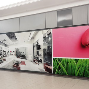 Centre commercial Villabé / création du visuel pour adhésivage de palissades