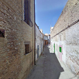 Il Vicolo S. Pardo, non molto distante dal Vico Granata, in cui furono rinvenuti pavimenti musivi di un antico edificio di culto paleocristiano