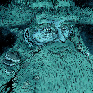 "The Blind Wizard" Ink and digital paint. Commission from Baltimore Comic Con. Printed on Collective Arts Brewing Labels.