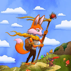 Fox Children's Book Idea. Digital paint. 