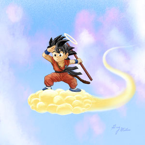 "RIP Akira Toriyama" Digital ink and paint. Created for IG.