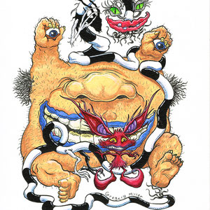 Aaahhh!!! Real Monsters Fan Art Piece. Watercolor, gouache, and ink on bristol. 