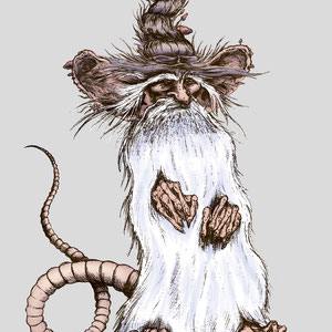 "The Wizard Rat" Graphite and digital color for children's book pitch. Original sold at IX Art Show.