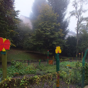 Anlage einer Art "Schrebergarten" in der Anlage, Bereich Eschenheimer Anlage/Bleichstraße