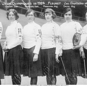 JO Paris 1924, fleuret individuel femmes, Grande- Bretagne, Danemark, Hongrie