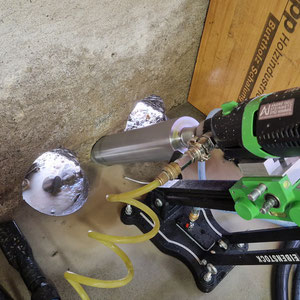 Kernbohrung für Fernwärmeleitung