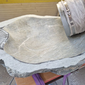 Lavabo aus Allalin Gabbro