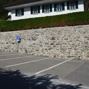 Mauersanierung, Pfarrhaus Wimmis, André Iseli Stein- u. Bildhauerwerkstatt, Wimmis