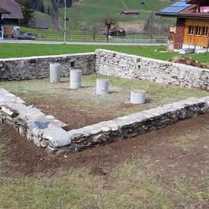 Bruchsteinmauer, aufmauern einer neuen Bruchsteinmauer, Blankenburg