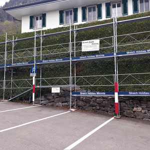 Mauersanierung, Pfarrhaus Wimmis,  André Iseli Stein- u. Bildhauerwerkstatt, Wimmis