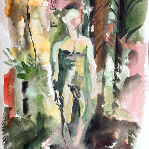 Tanja Selzer _ Forest _ 2023 _ 48x36cm _watercolor on paper