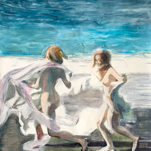 Playing Venus 3, 2022, 220 x 170 cm, Oil on Linen
