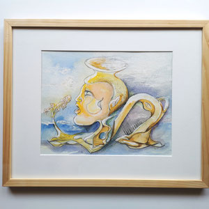 "Das Gefäß", Aquarell, A3, 2023  
