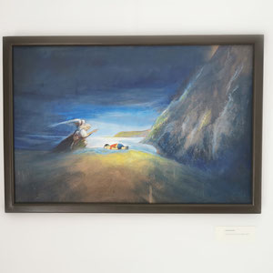 "Gestrandet", Acryl auf Leinwandkarton, 2015, Ausstellung Winterkirche Schwaan