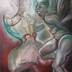 "Die Erinnerung", 120 x 90 cm, Acryl auf Leinwand