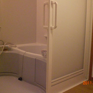 宿泊体験棟の浴室です