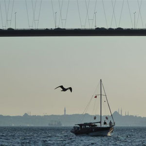 Vorgezogene Geburtstagsfeier auf dem Bosporus ... auf Privatboot von Halim :-)