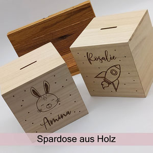 personalisierte Holz Spardose Sparer Kinder Geschenk Taufe Geburtstag Baby Kindgeschenk zauberhaft Holz.Perle.Kind.