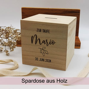 Spardose aus Holz