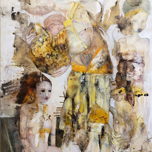 Maria Wirth - O.T., 130 x 110cm, oil, shellac on canvas, 2024