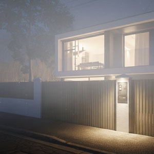 MAISON INDIVIDUELLE EN BETON ET VERRE A BRUNOY