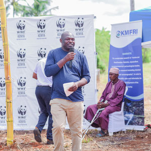 Dr Kairo, IOI Focal Point and Chief scientist KMFRI addressing the audience during the WOD celebrations