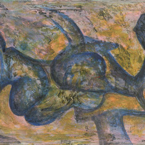 Nella collina, 1991, cm 70x50, tecnica mista su tela