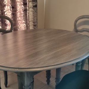 Table en merisier relookée
