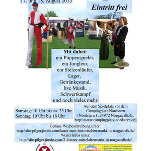 Plakat vom "2. kleiner Mittelaltermarkt" (farbig)