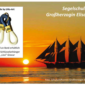 Segelschulschiff Großherzogin Elisabeth, Elsfleth, Segeltau Soft in Elfenbein-Dunkelblau