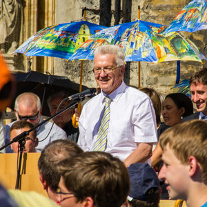 Ministerpräsident Kretschmann beim Landesposaunentag in Ulm 2014