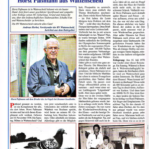 Bericht aus dem Taubenmarkt Nr. 11`2016 Horst Passmann 80 Jahre 