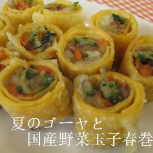 夏限定！ゴーヤと国産野菜玉子春巻