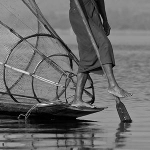 Myanmar people - Einbeinruderer am Inle Lake