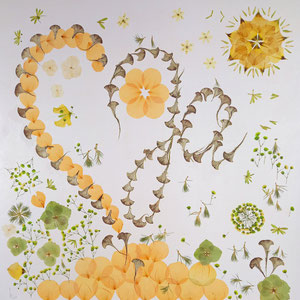Das Ja-Wort aus Blüten Brautstrauß trocknen 60 x 60