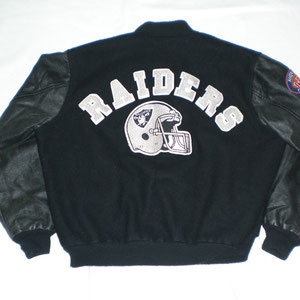 AUSVERKAUFT / SOLD OUT - NFL Los Angeles Raiders Chalk Line Jacke/back (Gebraucht)