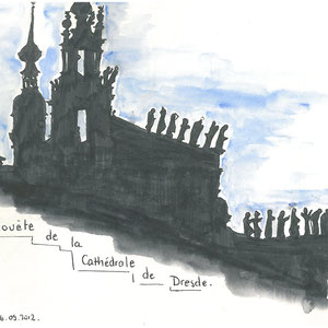 Silhouette de la cathédrale - Dresde