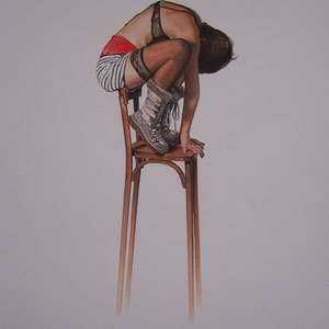 Désordre 5 - huile sur papier marouflé sur bois - 2017 - Didier Goguilly