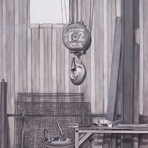 Atelier Cance - acrylique sur médium - 100 x 73 cm - 2017 ( Détail ) - Didier Goguilly