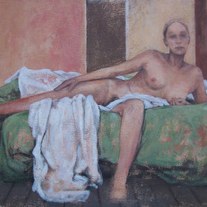 F - Acrylique sur toile marouflée sur bois - 89 x 113 cm - 2018 - Didier Goguilly - Sommeil et illusion " Éros " exposition à l'ARTSENAL